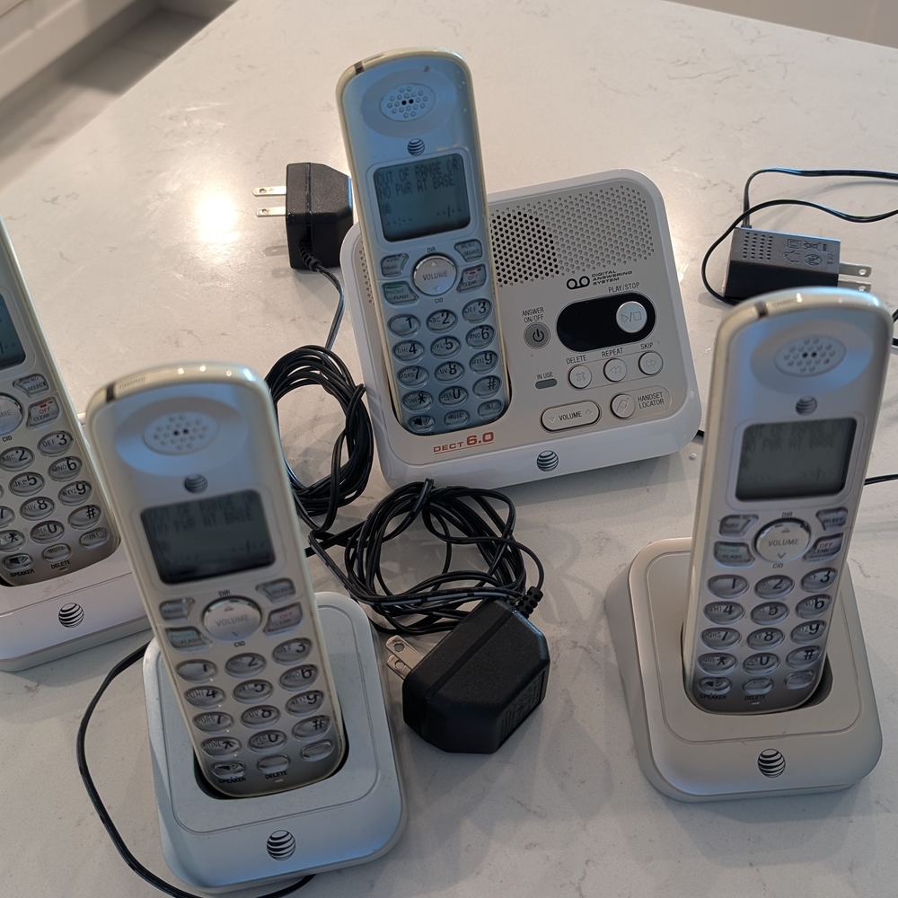 Silver Cordless Phone System